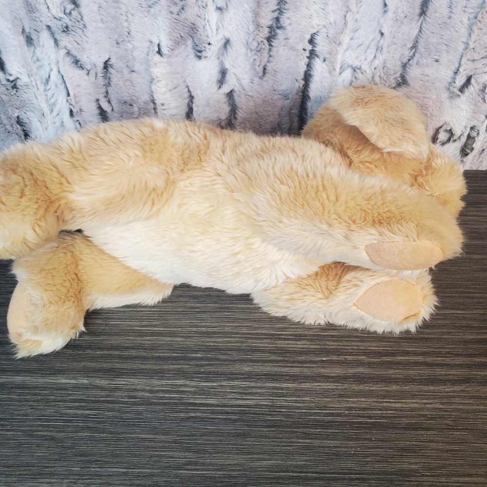 Aurora Golden Retriever Plush Dog 12" Stuffed Laying Puppy 2021 Beige Tan - Picture 5 of 8